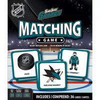 Masterpieces Officially Licensed NHL San Jose Sharks Matching Game for Kids and Families.