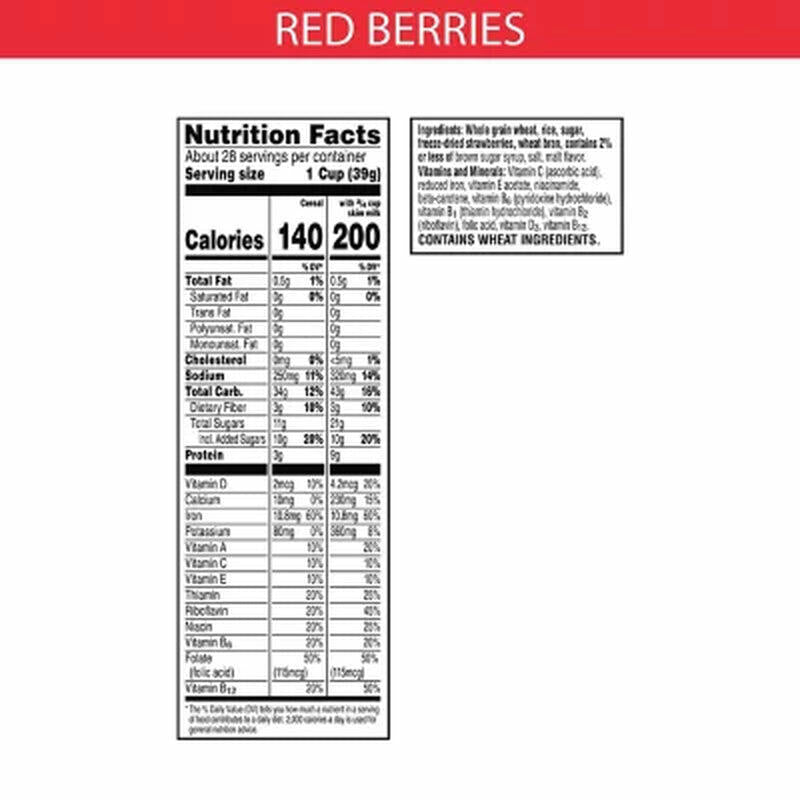 Special K Breakfast Cereal, Red Berries, 38 Oz.