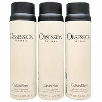 Calvin Klein Obsession for Men Body Spray, 5.4 Fl Oz, 3 Pk
