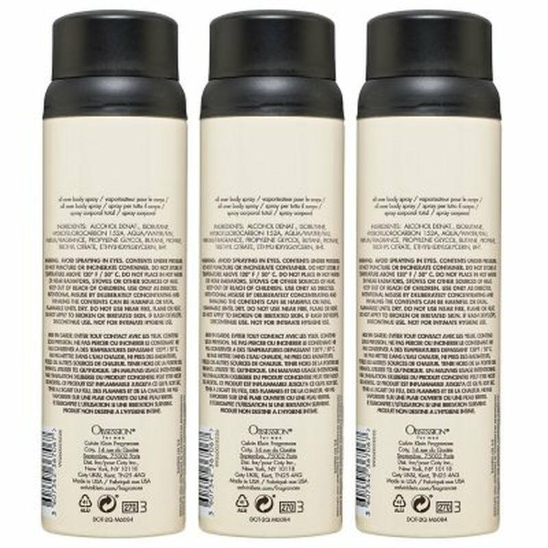 Calvin Klein Obsession for Men Body Spray, 5.4 Fl Oz, 3 Pk