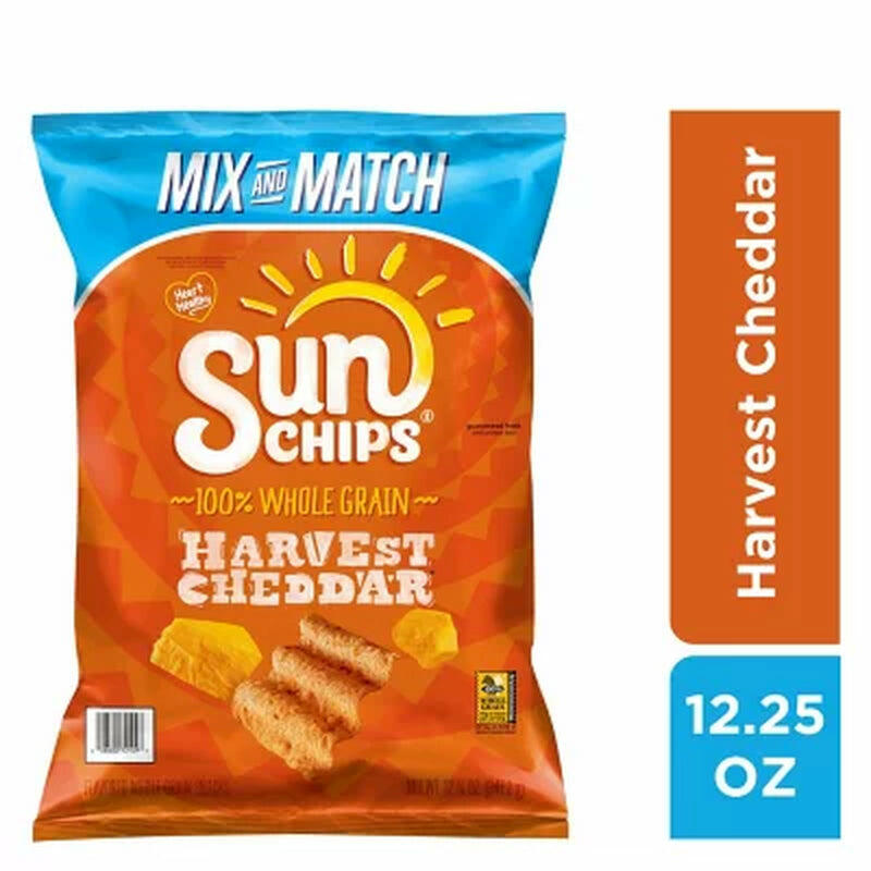 Sunchips Whole Grain Harvest Cheddar Chips, 12.25 Oz.