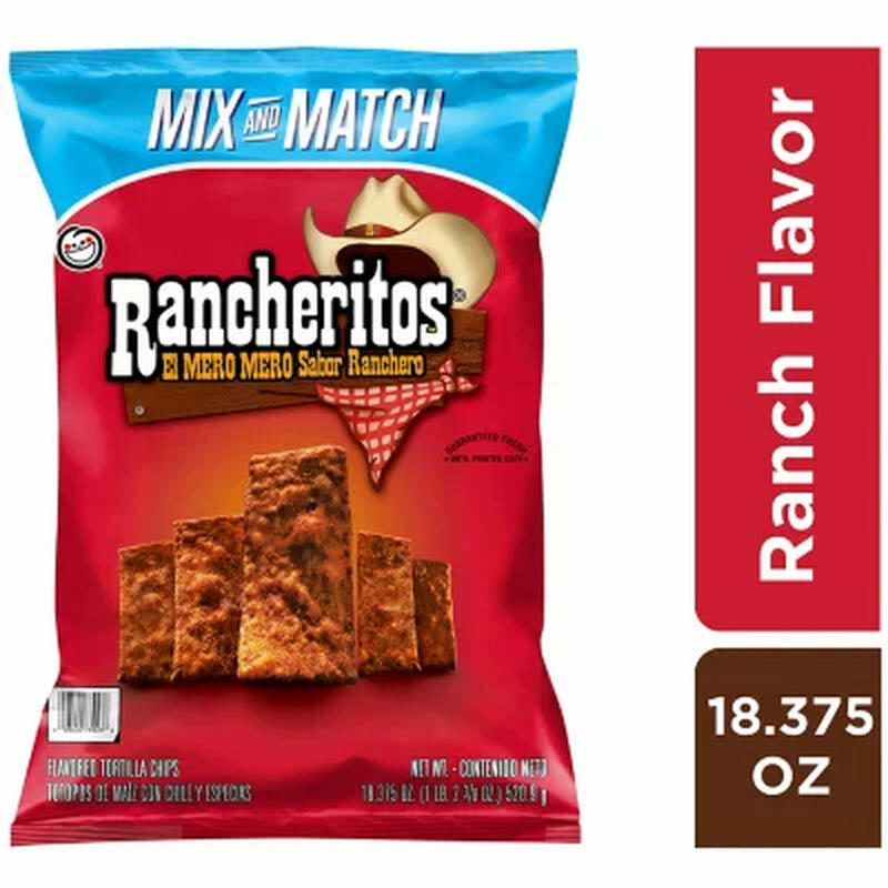 Rancheritos El Mero Sabor Ranchero Flavored Tortilla Chips, 18.37 Oz.