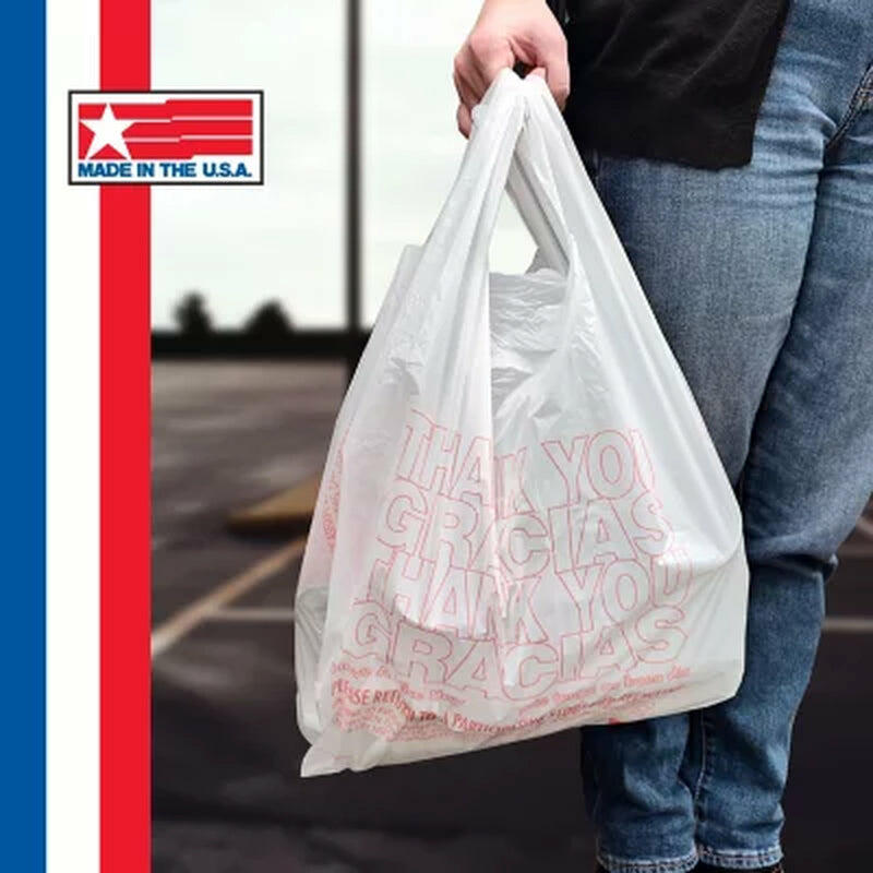 T-Shirt Carry-Out Bags, 11.5" X 6.5" X 22" 1,000 Ct.