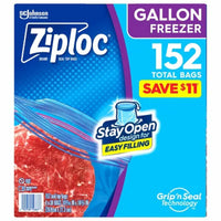 Ziploc Stay Open Design Gallon Freezer Bags, 152 Ct.
