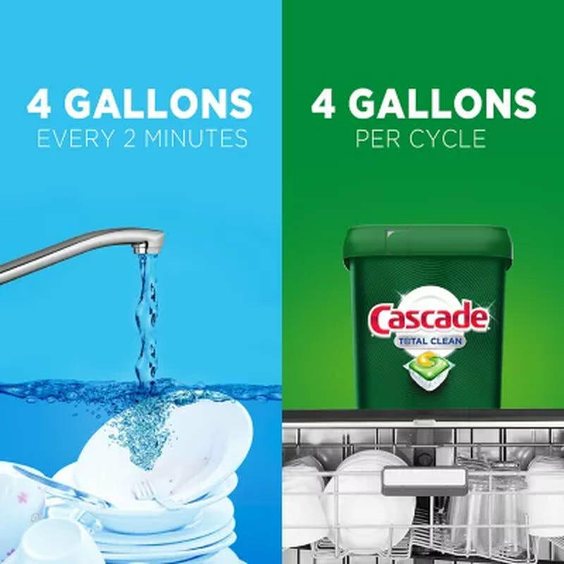 Cascade Total Clean Actionpacs Dishwasher Detergent, Fresh Scent, 95 Ct.