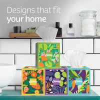 Kleenex Ultra Soft Hypoallergenic 3-Ply Facial Tissues 12 Cube Boxes, 72 Tissues/Box