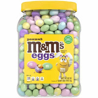 M&M's Peanut Chocolate Pastel Easter Candy Jar 62 Oz.