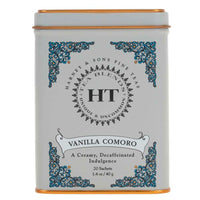 Harney & Sons Tea Decaffeinated, Great Present Idea, Vanilla Comoro, 1.4 oz Tin (20 Sachets)