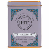 Harney & Sons Caffeinated Tea Tin Sachets, Black Currant, 20 Count