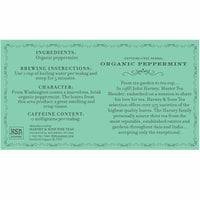 Harney & Sons Organic Peppermint Tea 1.76oz/50g (50 Tea Bags)