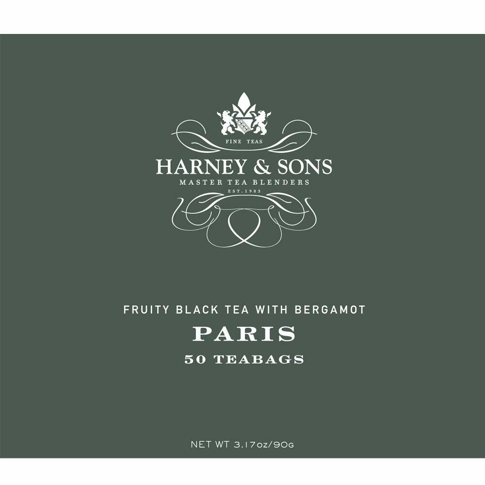 Harney & Sons Paris Tea, Fruity Black tea with Bergamot, 50 teabags