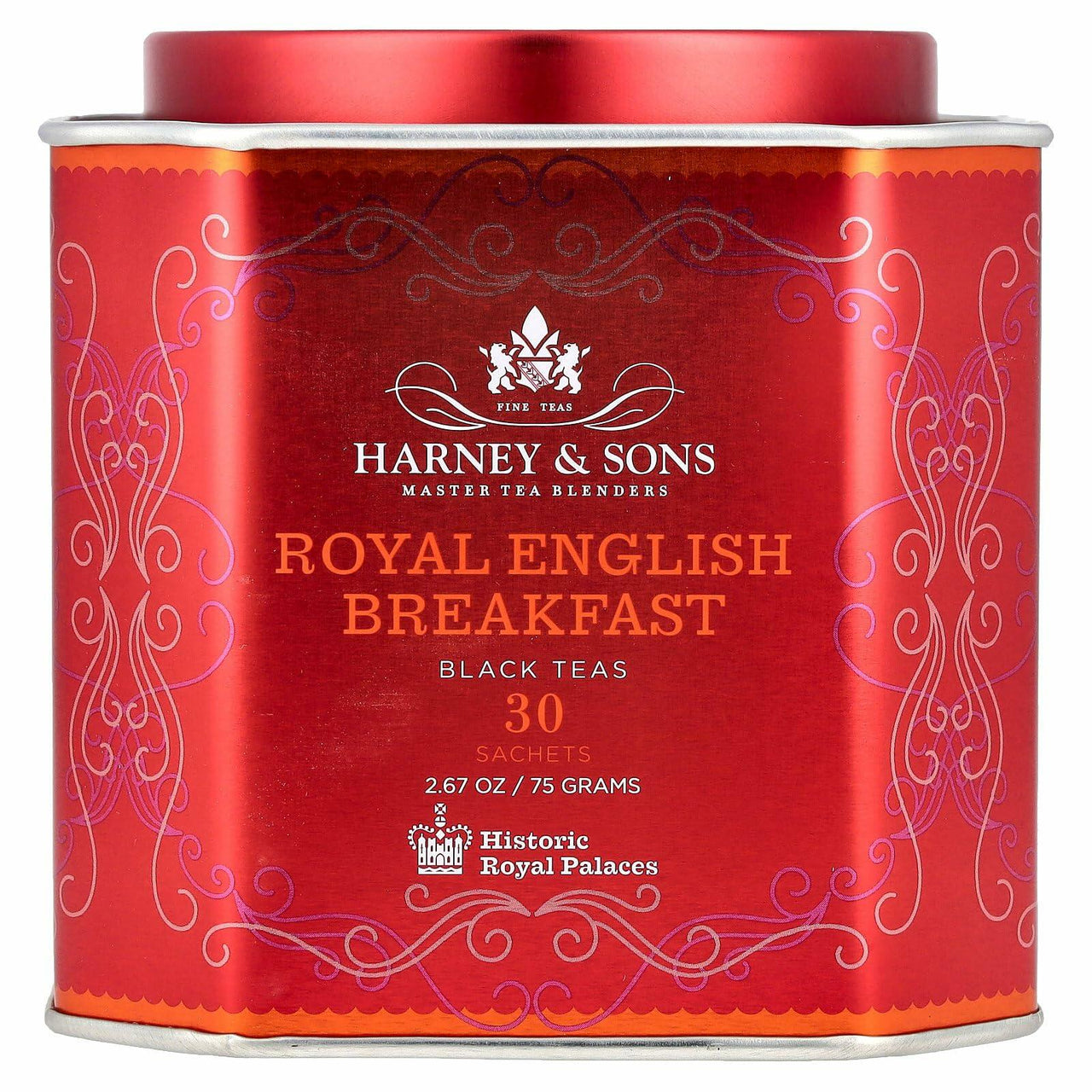Harney & Sons Royal English Breakfast Tea 30 Sachets, Historic Royal Palaces Collection
