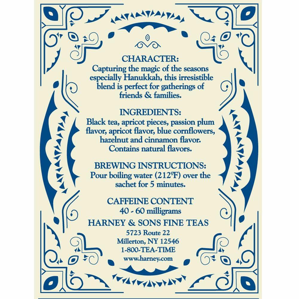 Harney & Sons Celebration, Black Tea w/Apricot, Hazelnut, and Cinnamon Flavor, 30 Count