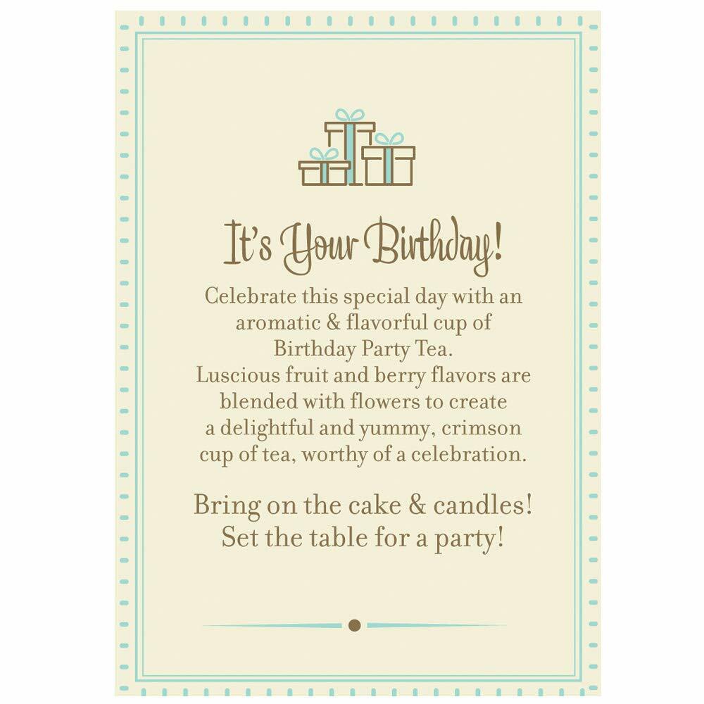 Harney & Sons Birthday Party Tea, Decaf, Sachets Decaffeinated 30 Count