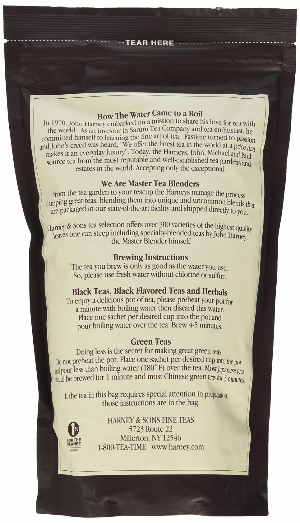 Harney & Sons Bag of Sachets Peppermint, 50 Count