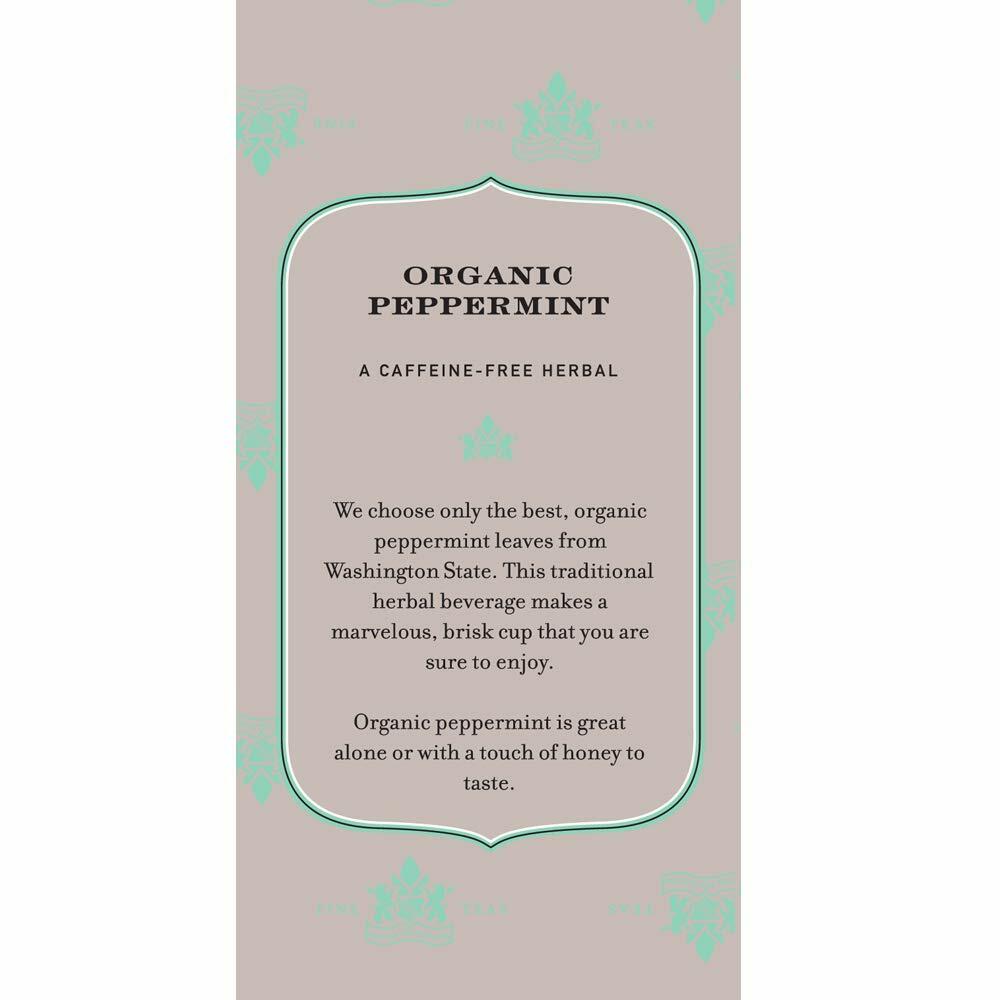 Harney & Sons Premium Organic Herbal Tea, Peppermint, 20 Count