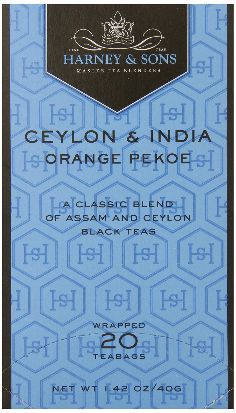 Harney & Sons Black Tea, Orange Pekoe, 20 Tea Bags