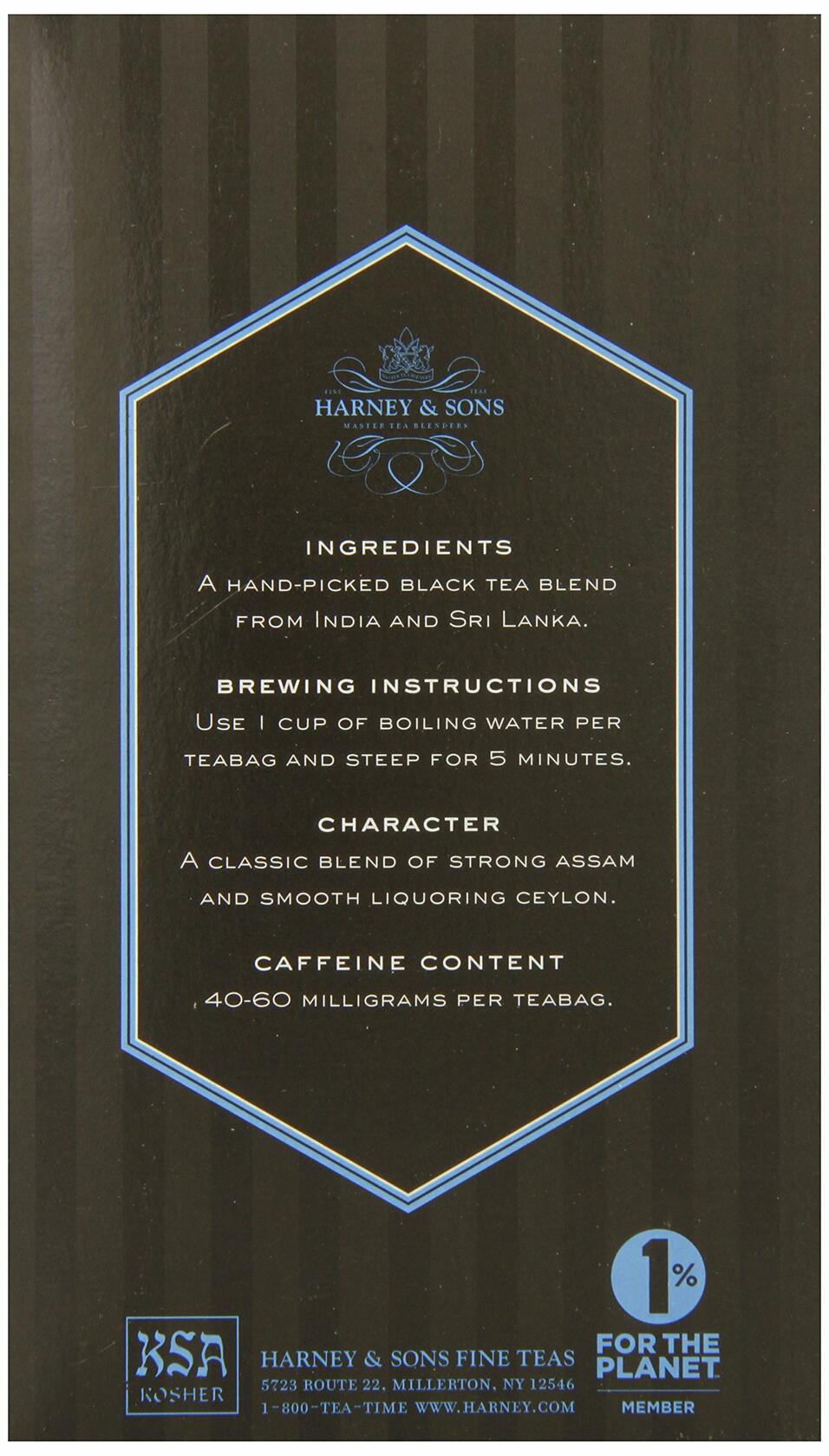 Harney & Sons Black Tea, Orange Pekoe, 20 Tea Bags