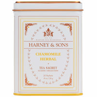 Harney & Sons Chamomile Herbal Tea, Classic Tin, 20 Sachets, white