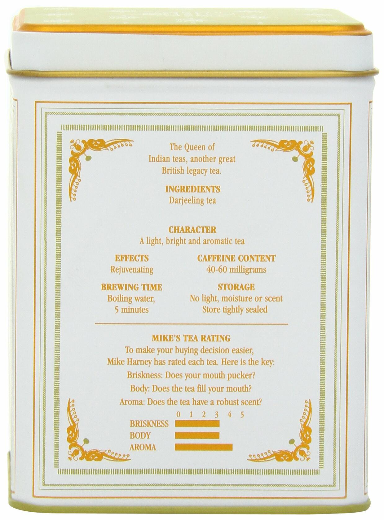 Harney & Sons Darjeeling Black Tea, 20 Sachets of Black Tea | Classic Collection, 20 sachet tin