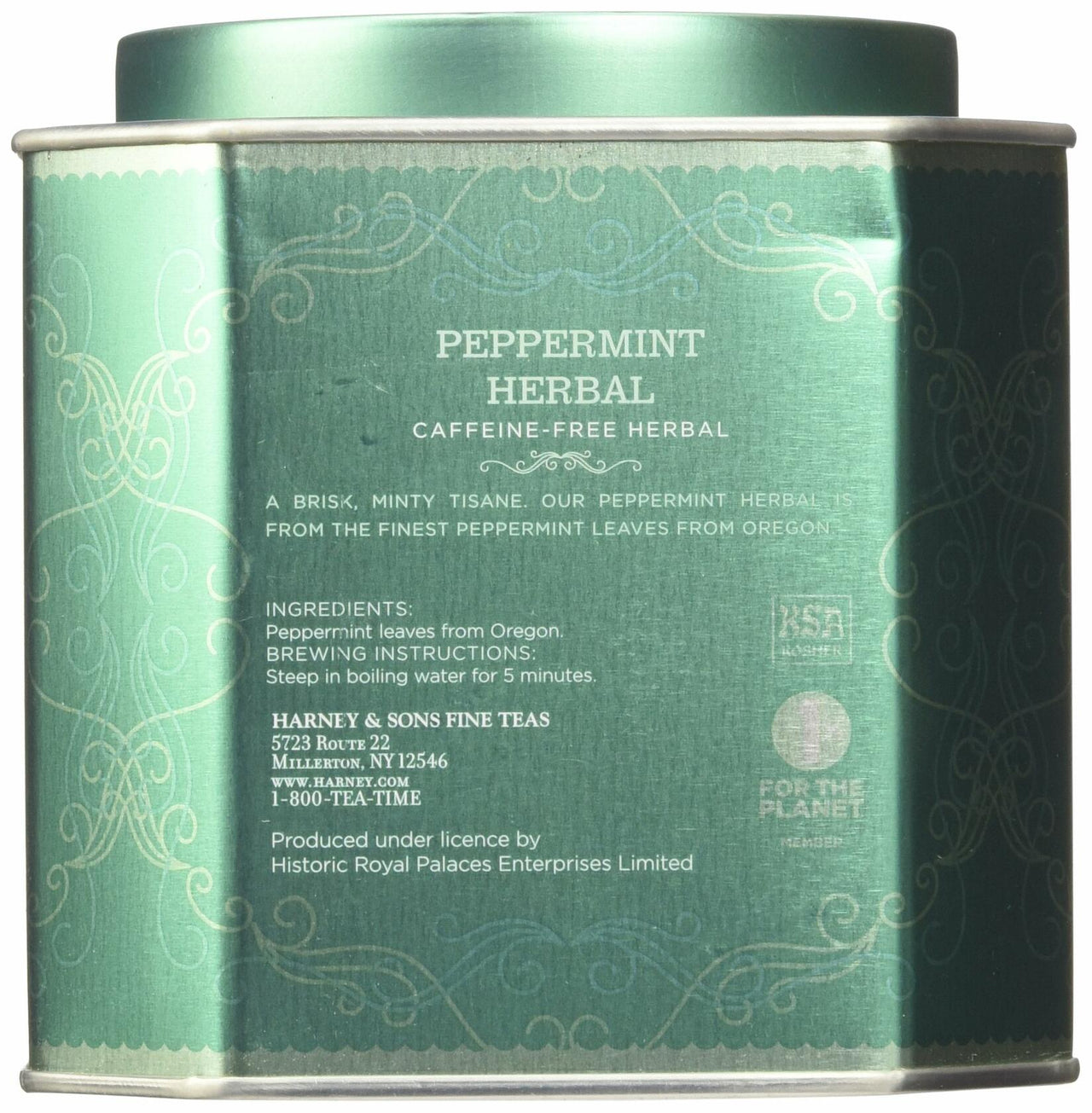 Harney & Sons Peppermint Herbal Tea in Sachets, Caffeine-Free Herbal, 30 Sachets