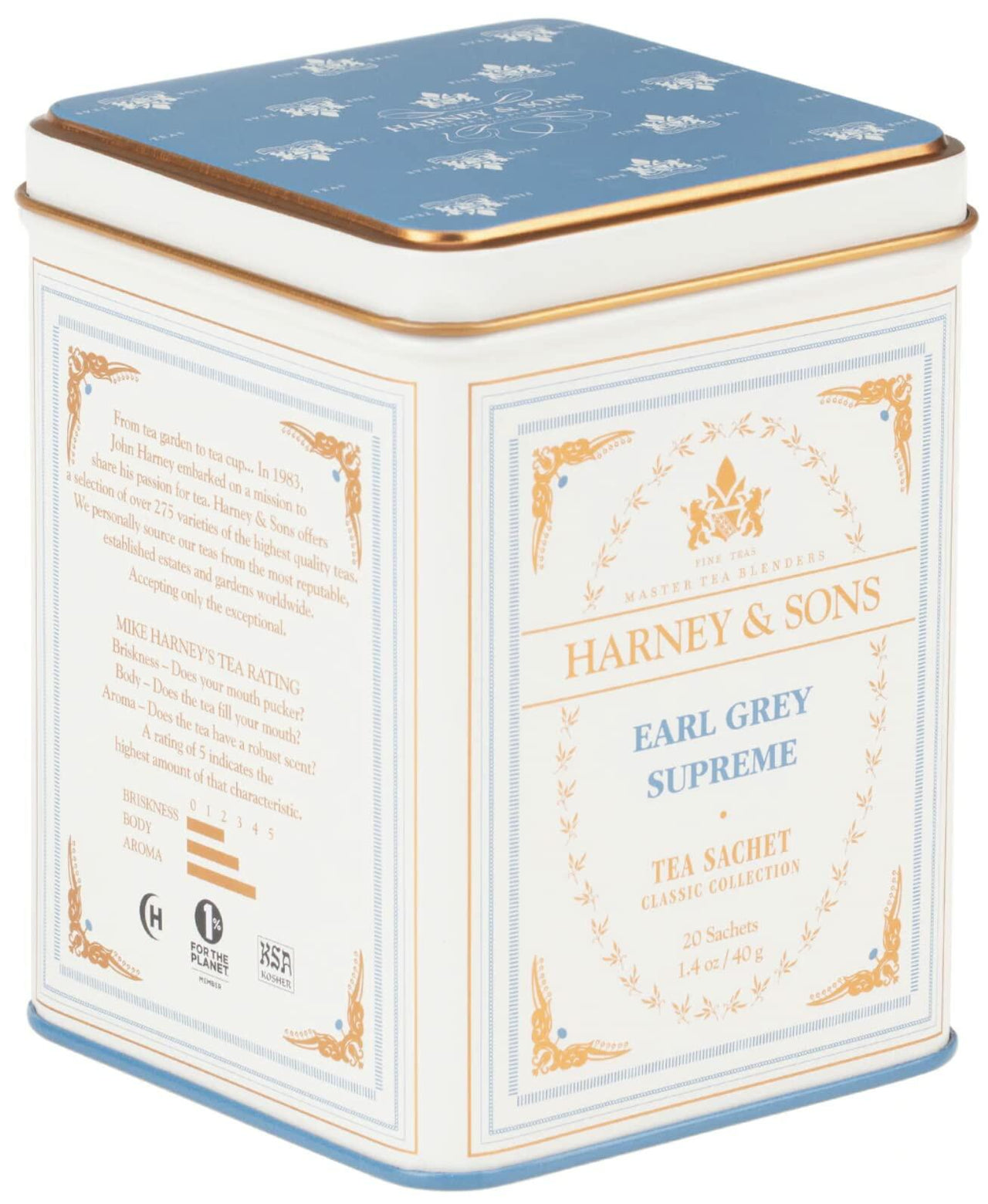 Harney & Sons Earl Grey Supreme, Black Tea, 20 Sachets