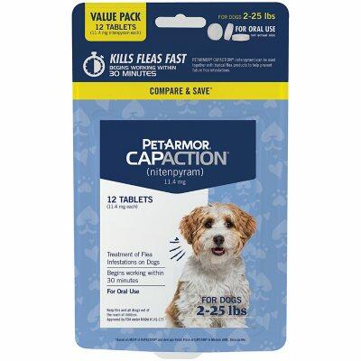 Petarmor Capaction Flea Tabs for Dogs, Choose Size