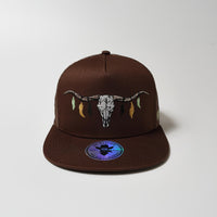 De Rancholonghorn Skull Hat (BROWN) Dr088