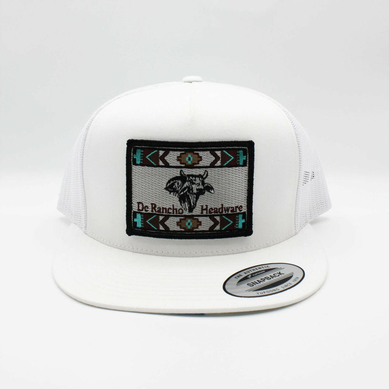 De Rancho Aztec Bull (WHITE) Hat