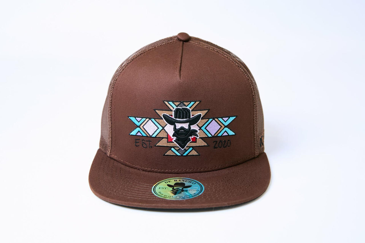 De Rancho Tribal Cross Cowboy Hat (BROWN) Dr029