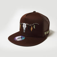De Rancholonghorn Skull Hat (BROWN) Dr088