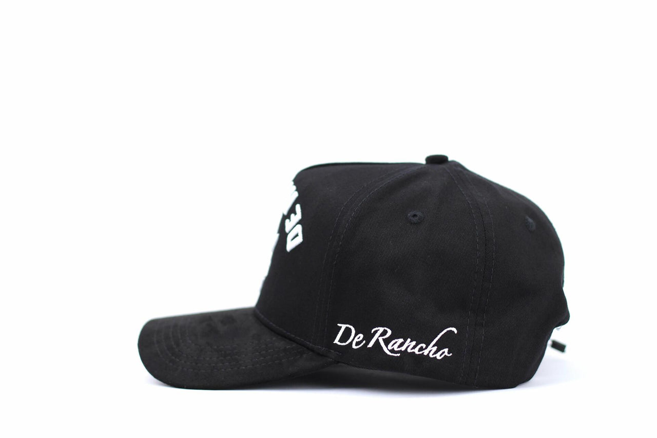De Rancho A-frame Hat Backwards White Logo (BLACK) Dr267