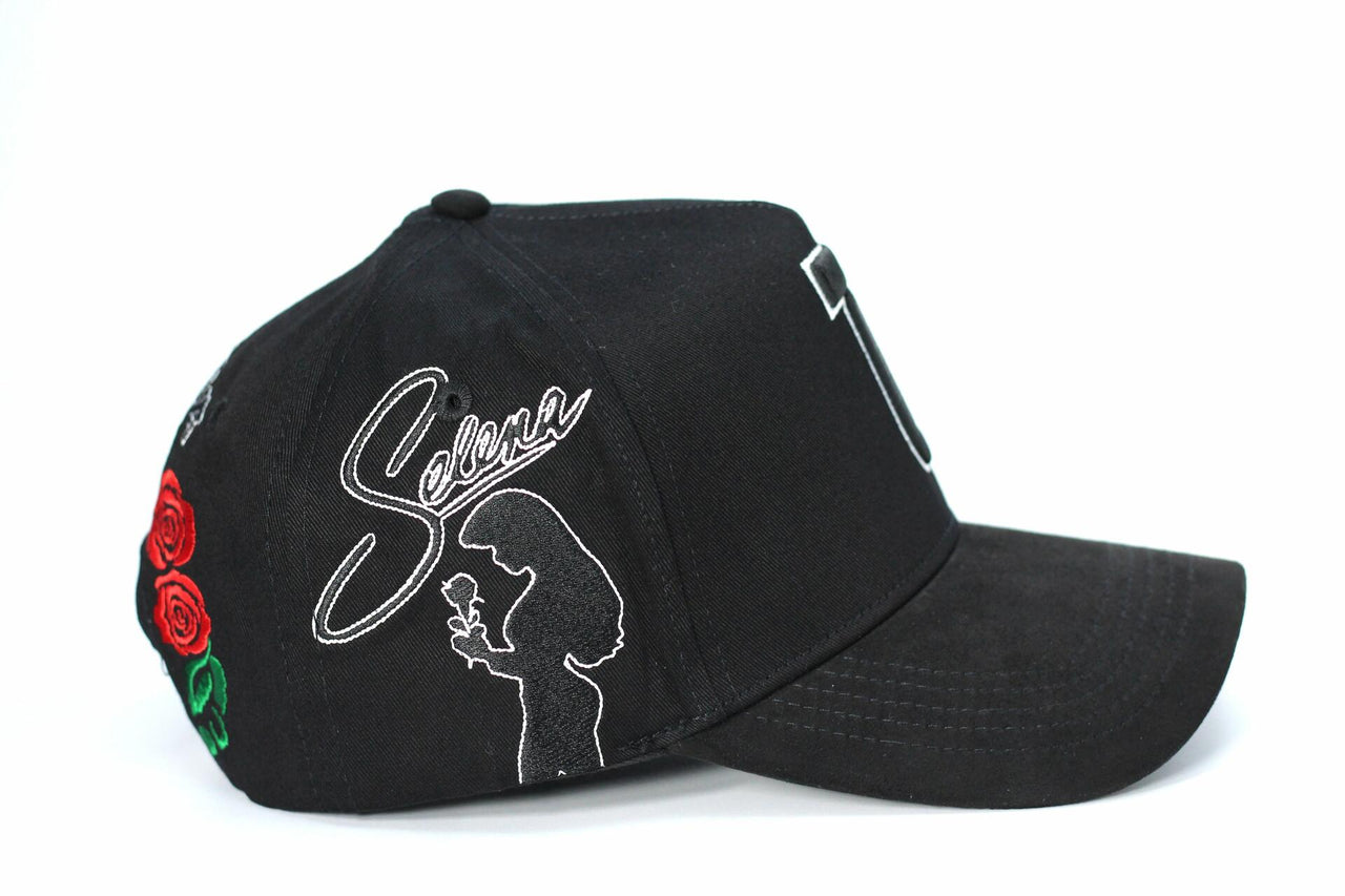 De Rancho A-frame Hat Selena - Texas (BLACK)