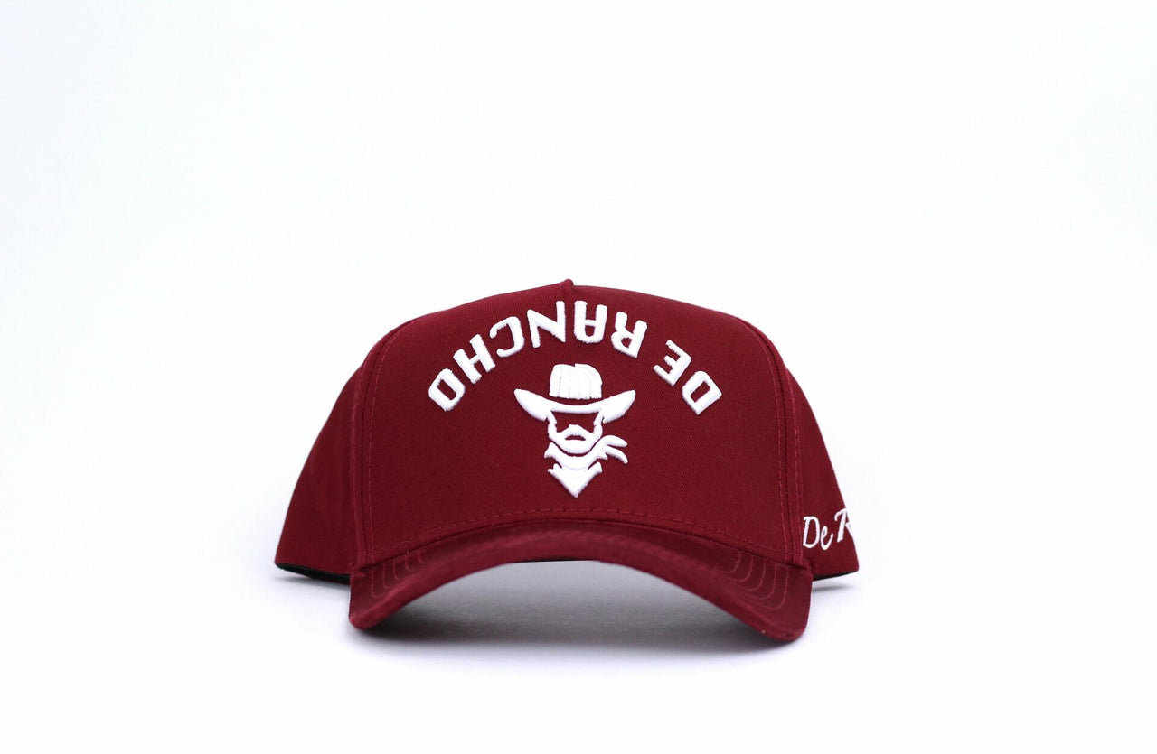 De Rancho A-frame Hat Backwards Logo (BURGUNDY) Dr264