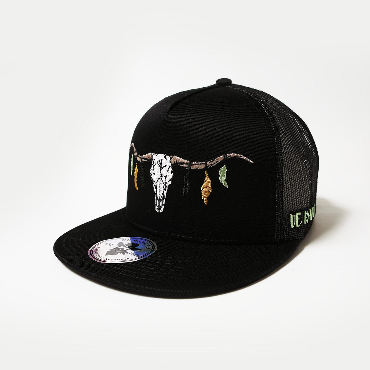De Rancho Longhorn Skull Hat (BLACK) Dr086