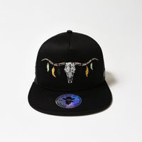 De Rancho Longhorn Skull Hat (BLACK) Dr086