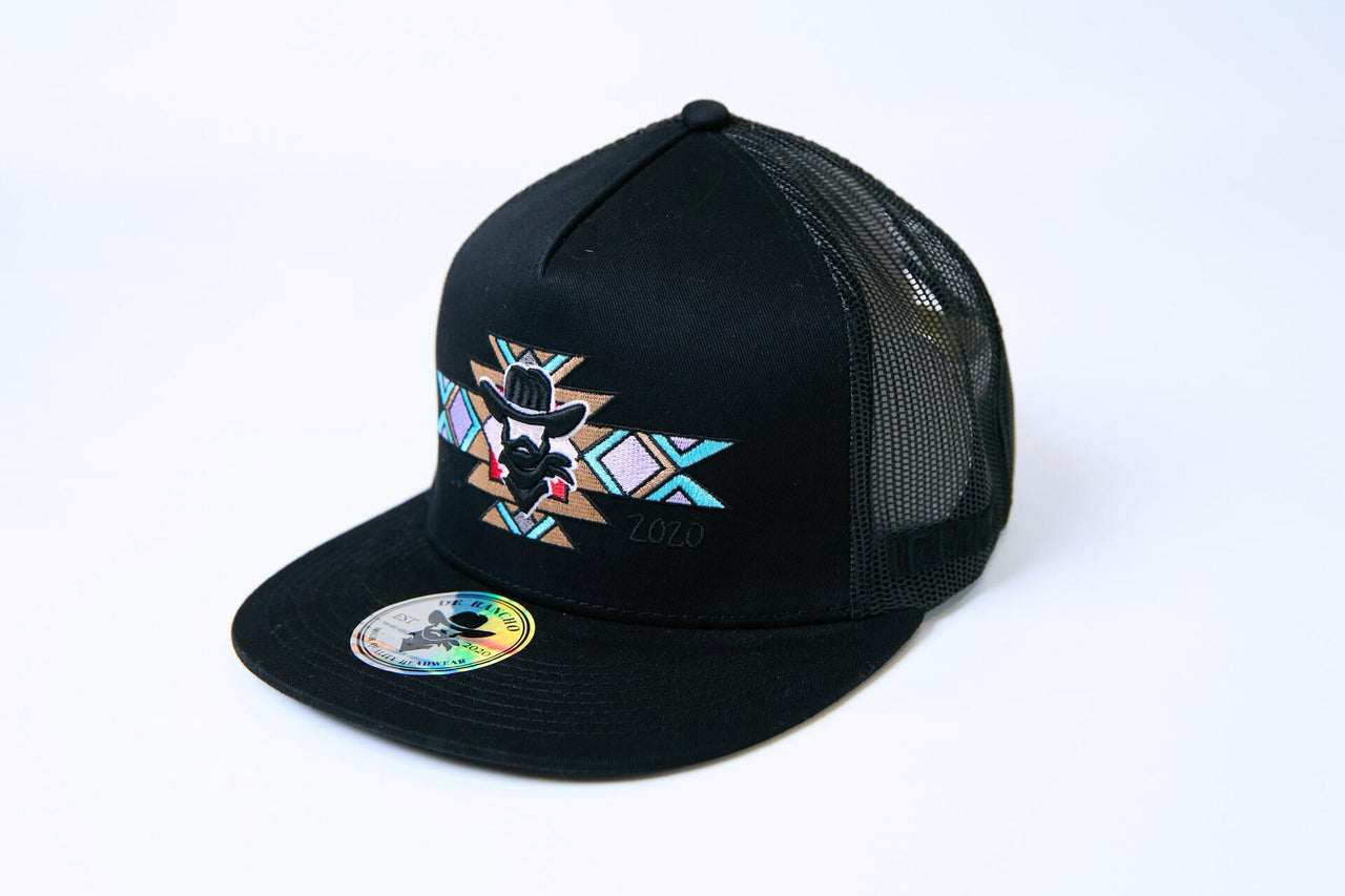 De Rancho Tribal Cross Cowboy Hat (BLACK) Dr027