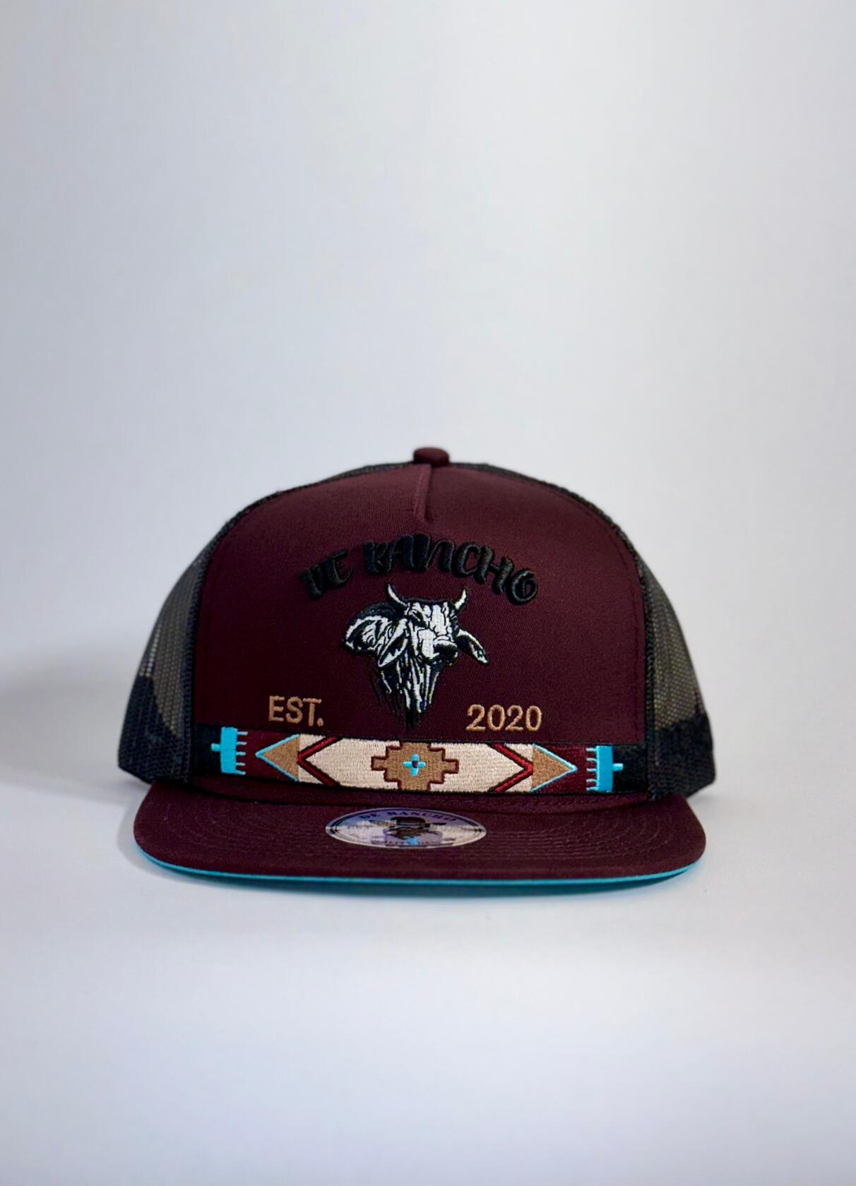 De Rancho Tribal Bull (BURGUNDY) Dr205 Hat