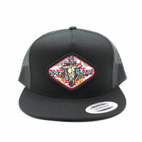 De Rancho Bull Aztec Blackout Hat
