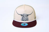 De Rancho Longhorn (CREAM/BURGUNDY) Dr042 Hat