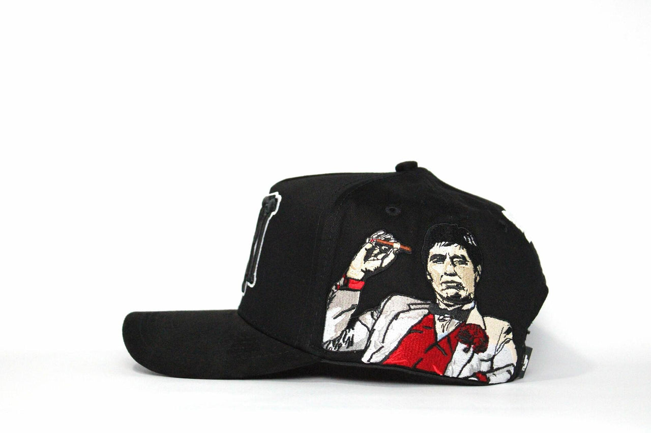 De Rancho A-frame Scarface Hat (BLACK)