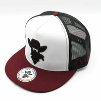 De Rancho White/burgundy Hat