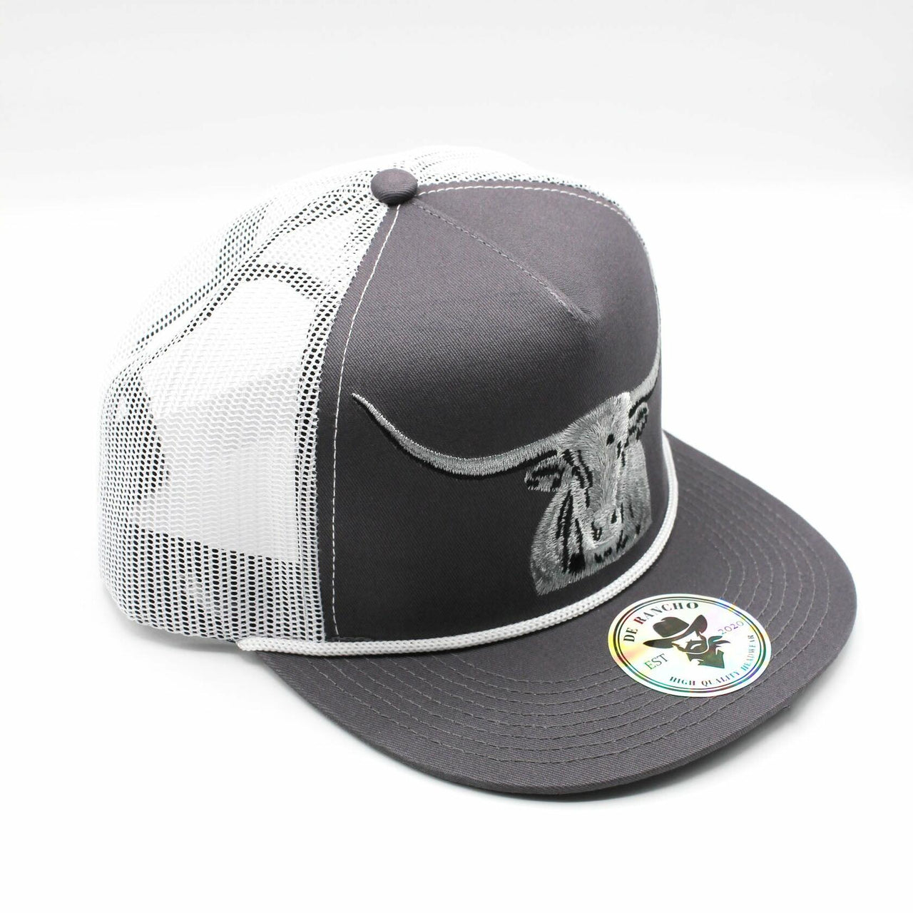 De Rancho Longhorn (GRAY/WHITE) Dr043 Hat
