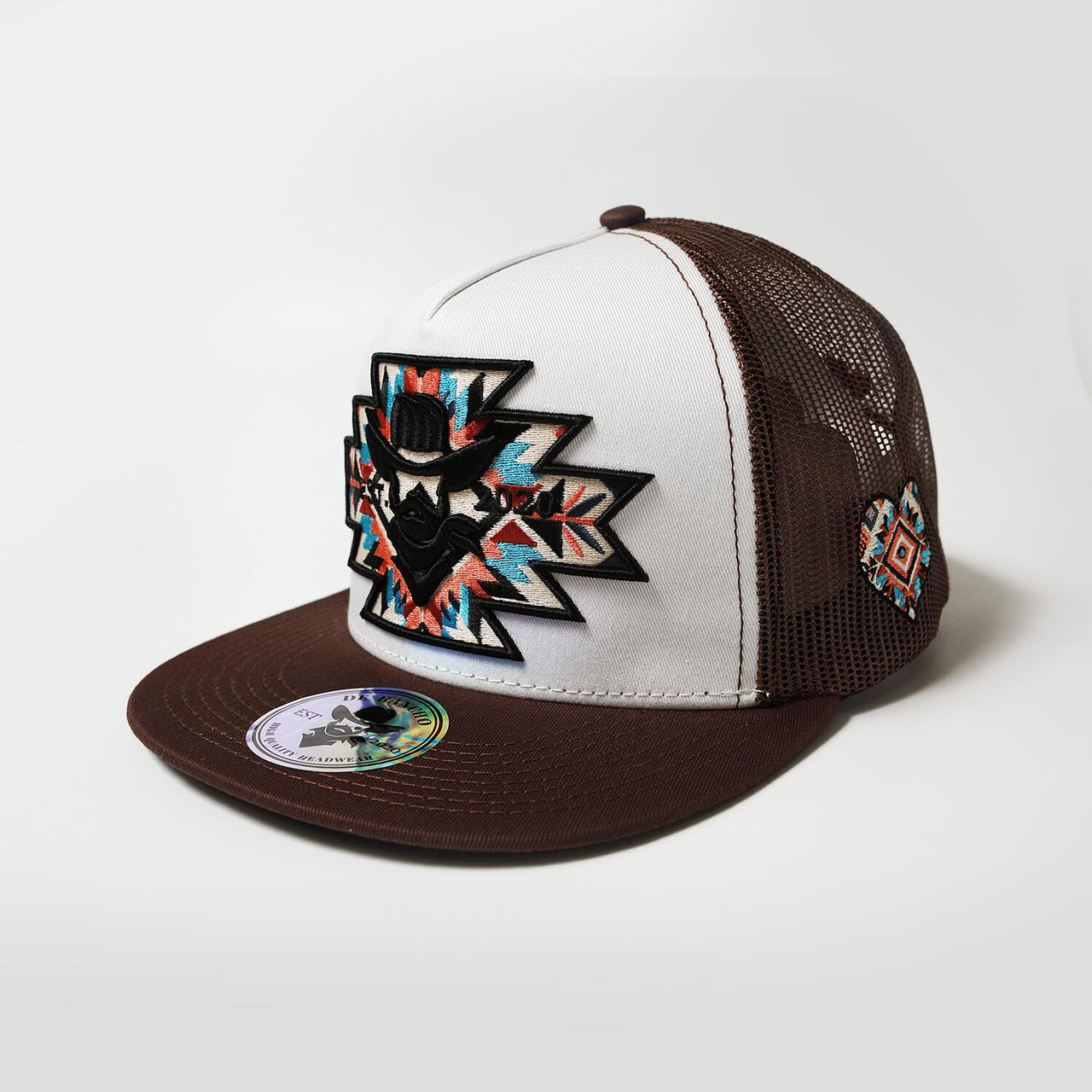 De Rancho Amarillo Heart (WHITE/BROWN) Dr095 Hat