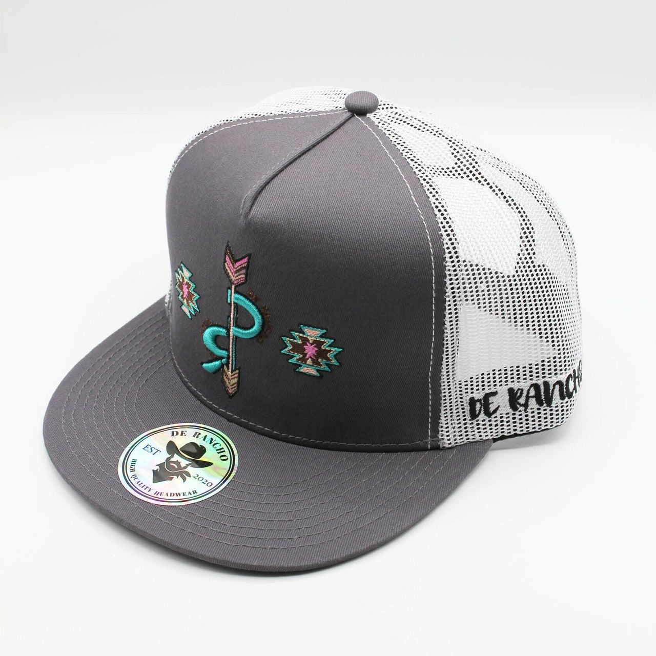 De Rancho Arrow Hat (GRAY/WHITE) Dr044