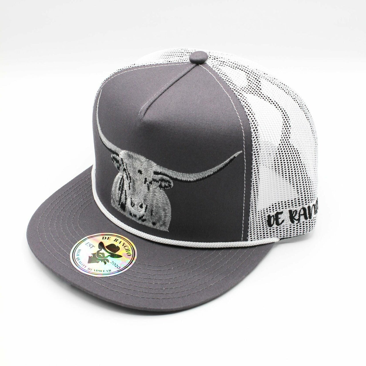 De Rancho Longhorn (GRAY/WHITE) Dr043 Hat