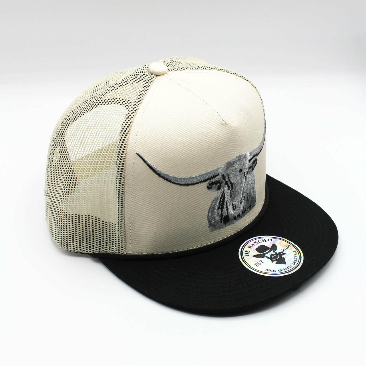 De Rancho Longhorn (CREAM/BLACK) Dr041 Hat