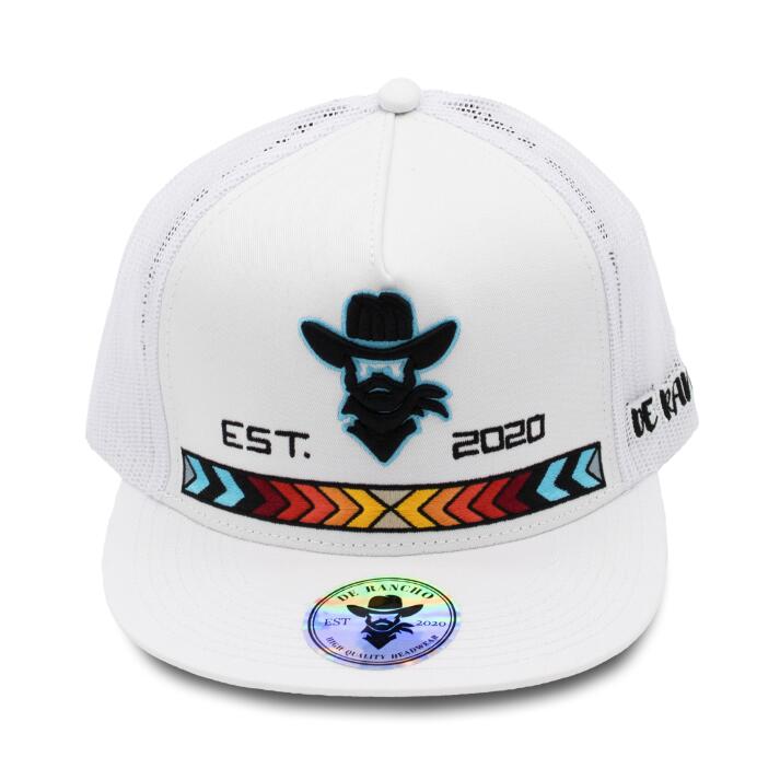 De Rancho Cowboy Tribal Line (WHITE) Dr018 Hat