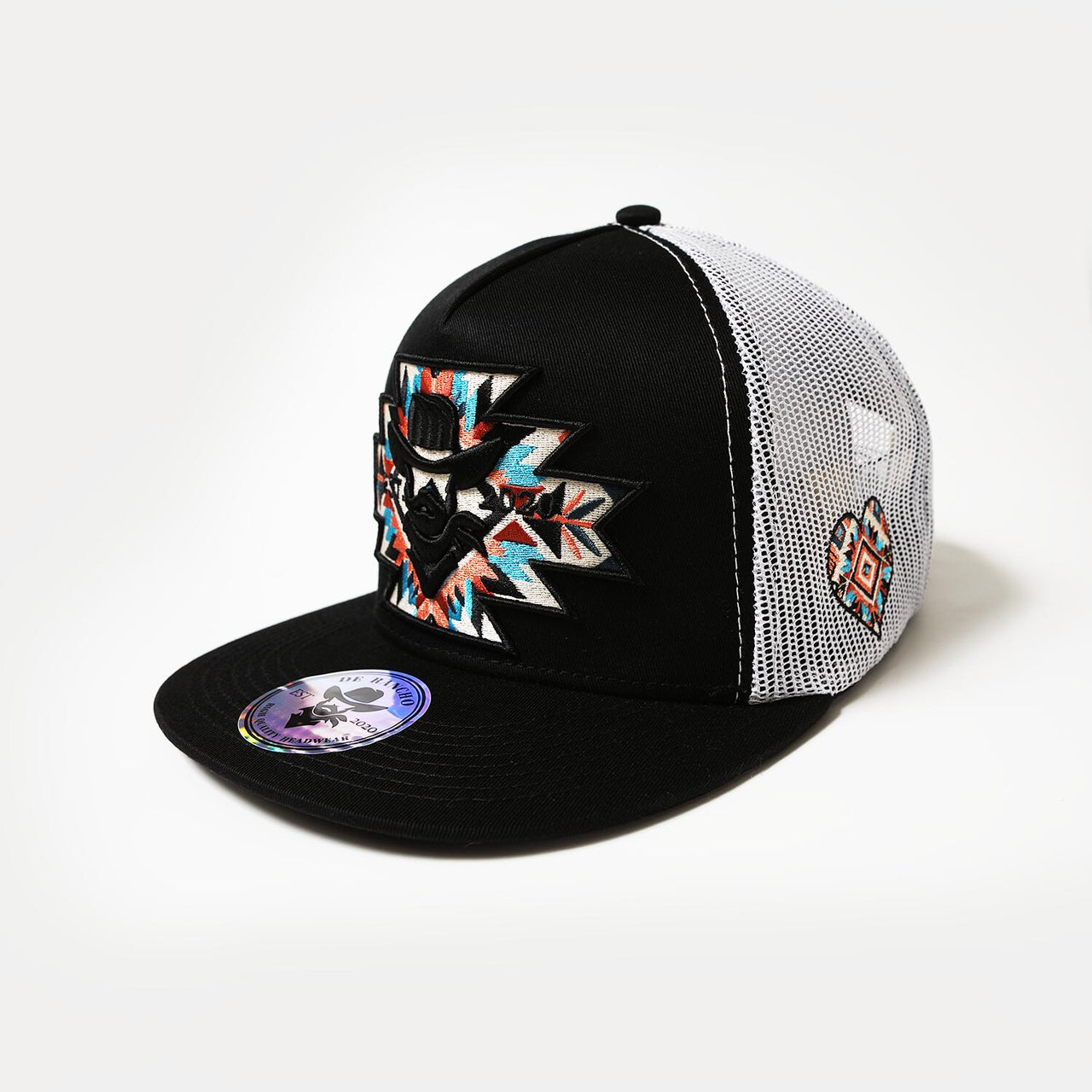 De Rancho Amarillo Heart (BLACK/WHITE) Dr099 Hat