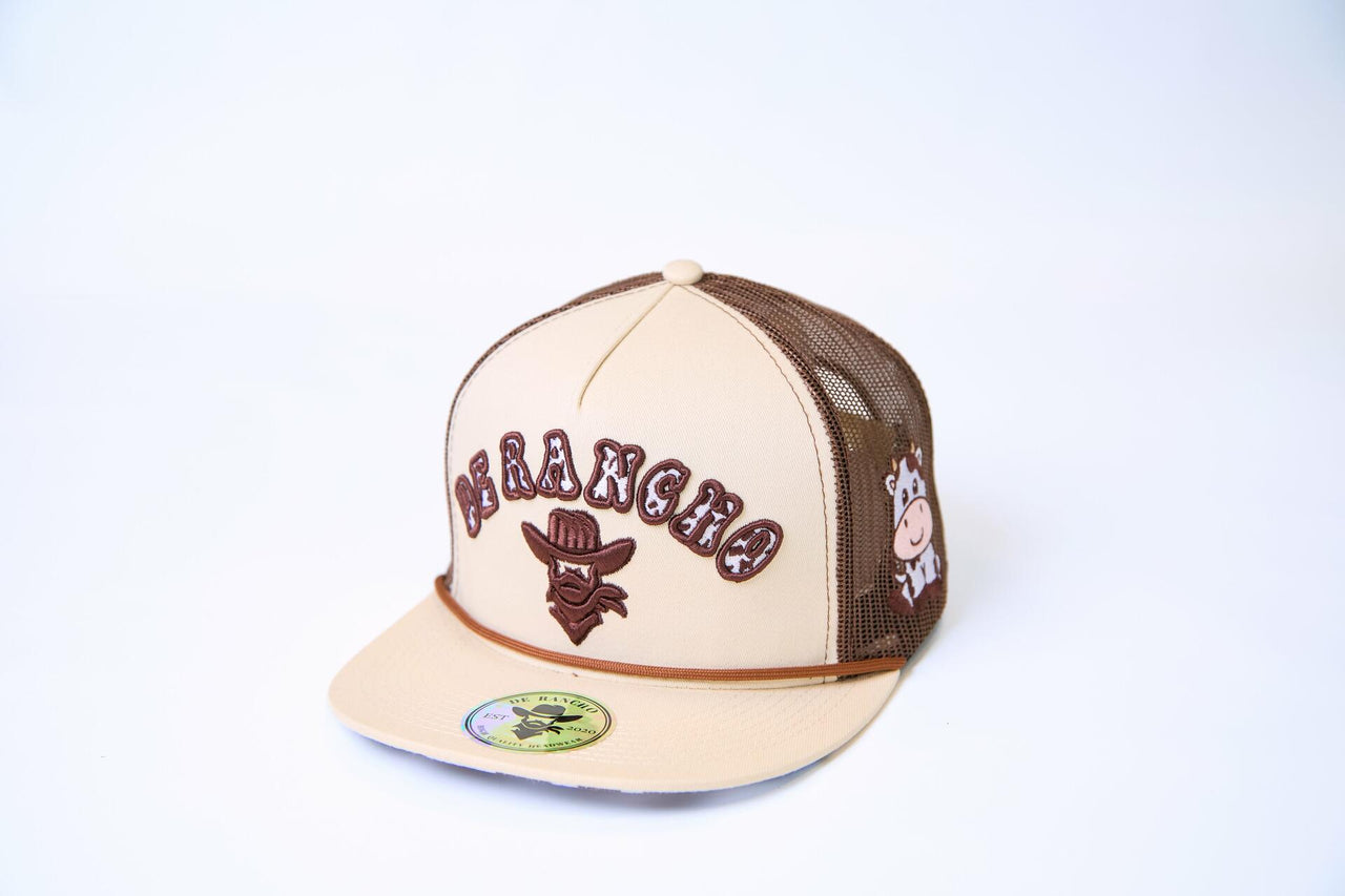 De Rancho Cow Print Hat 3 (CREAM) Dr173